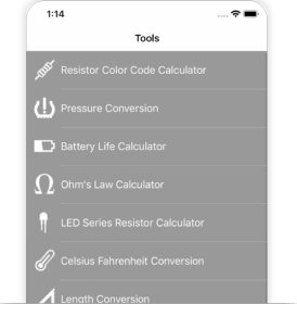 Få adgang til Digi-Keys kalkulatorer