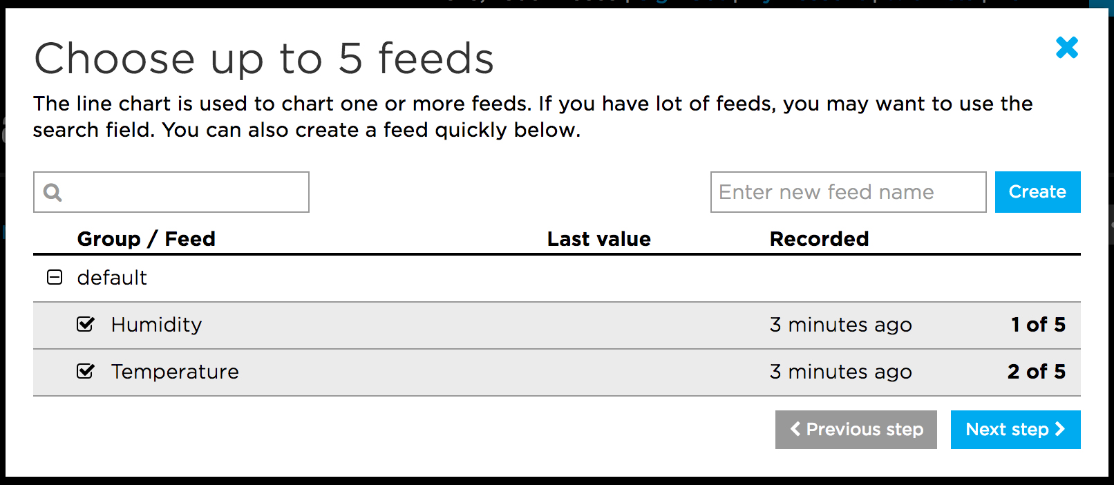 Add a new Line Chart block